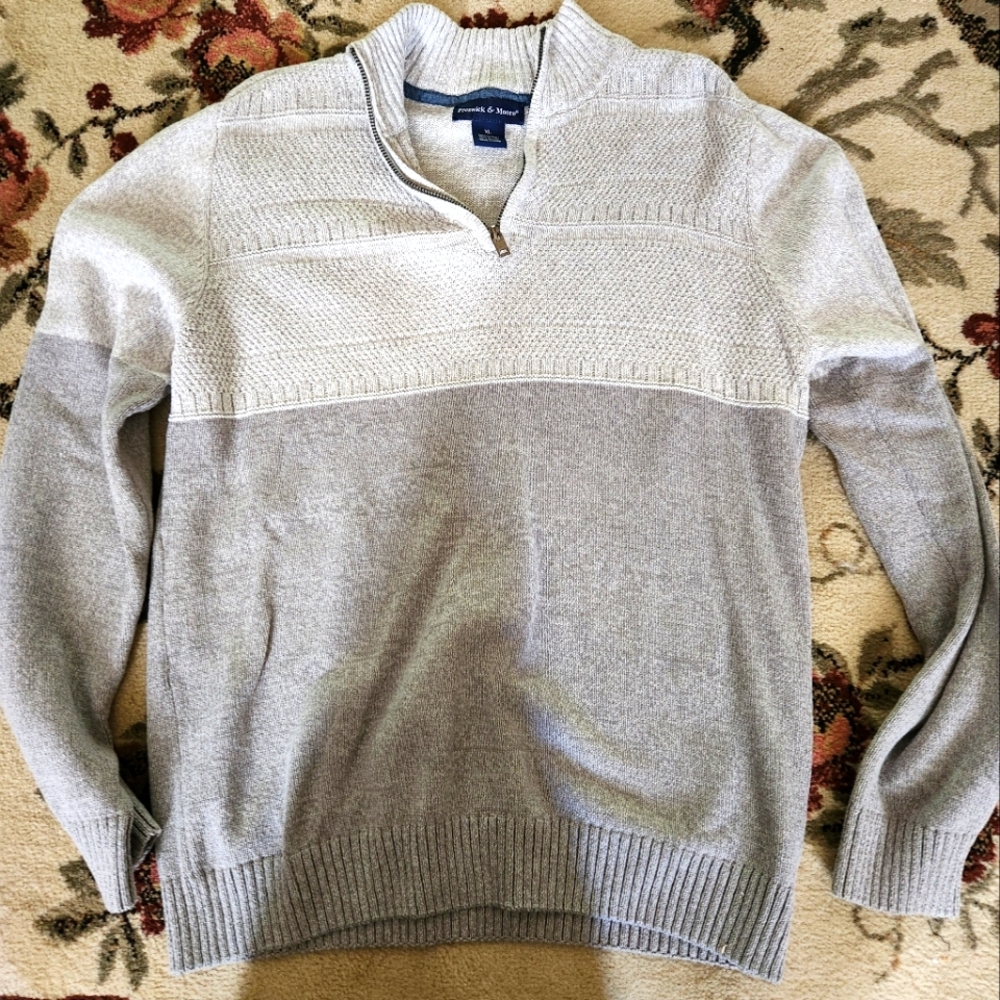 Men's Gray Sweater by Preswick & Moore - Picture 1 of 8